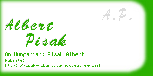 albert pisak business card